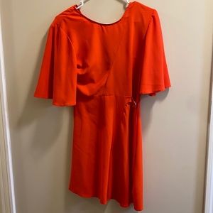 Orange Topshop short sleeved dress